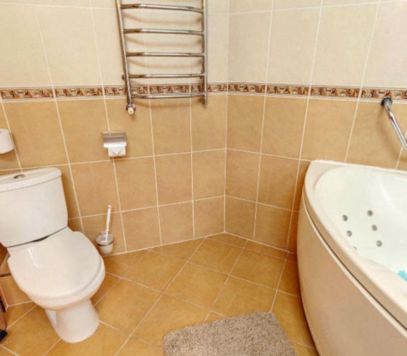 Ванная комната в 2 местном 1 комнатном Студия-Комфорте в санатории Долина Нарзанов. Кисловодск