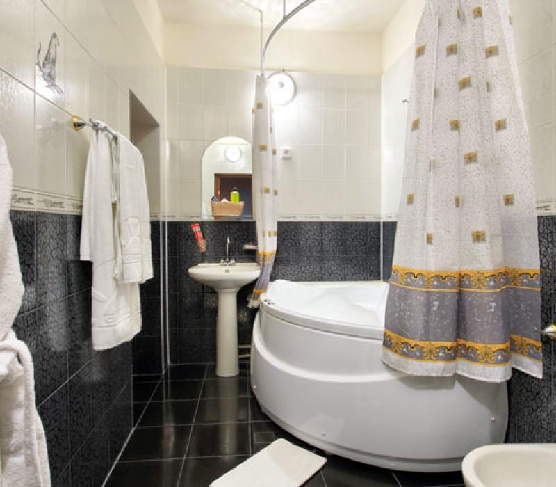 Ванная комната в 2 местном 3 комнатном Апартаменте санатория Солнечный. Кисловодск