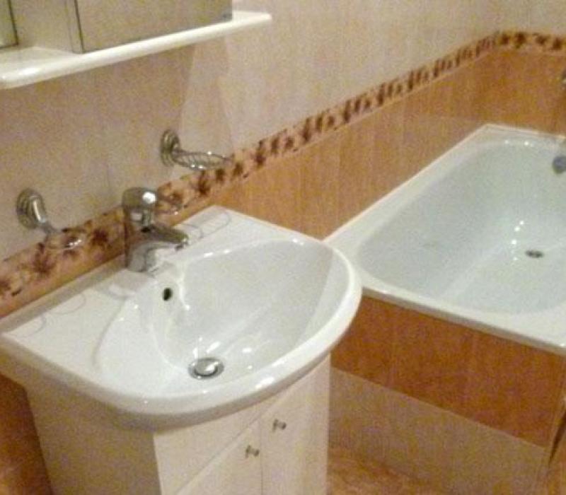 Ванная комната в 1 местном 1 комнатном 2 категории, Стандарте, Корпус №4 «Курортный» в санатории Нарзан Кисловодска