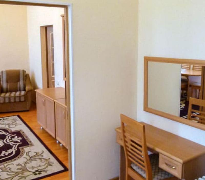 Планировка комнат в 2 местном 2 комнатном Люксе, Корпус №4 «Курортный» санатория Нарзан в Кисловодске