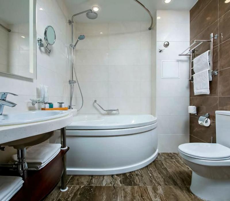 Ванная комната в 2 местном 2 комнатном Апартаменте санатория Арника в Кисловодске